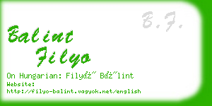 balint filyo business card